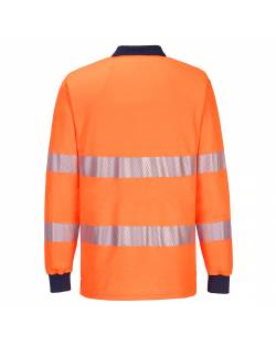 PW3 Hi-Vis Polo Shirt, Long Sleeve